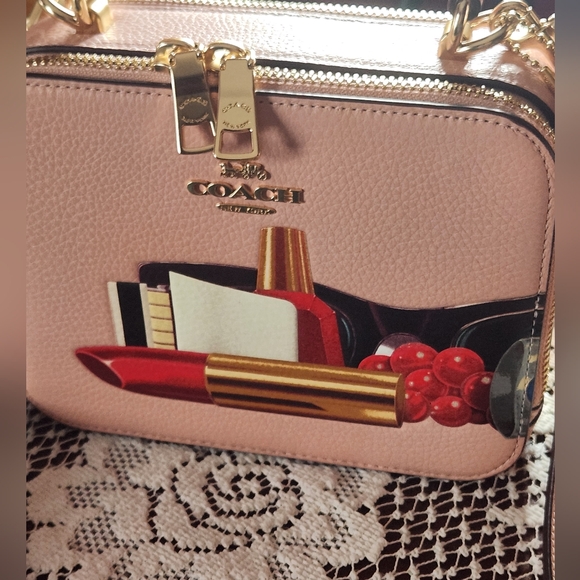 COACH X TOM WESSELMANN BOX LEATHER NWT CROSSBODY/HANDBAG PINK - Picture 3 of 13